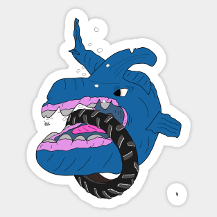 Fairy tale shark , funny shark Sticker